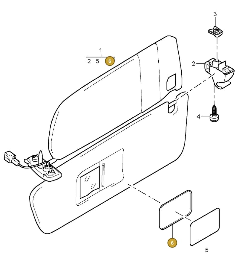 95573164301 — Porsche Cayenne (2002-2006) diagram p24809025, position 6