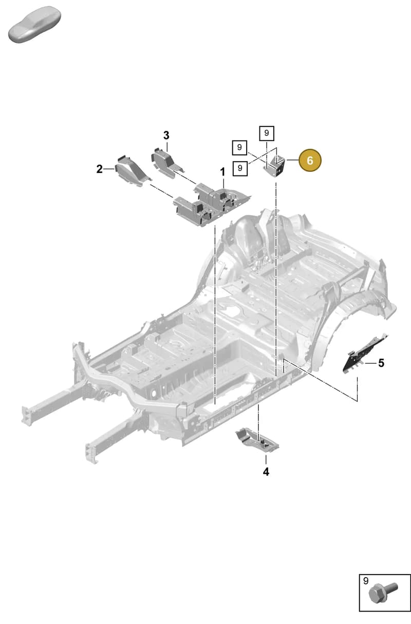 95580295600 — Porsche Cayenne Coupe (2023-2023) diagram p60801225, position 6