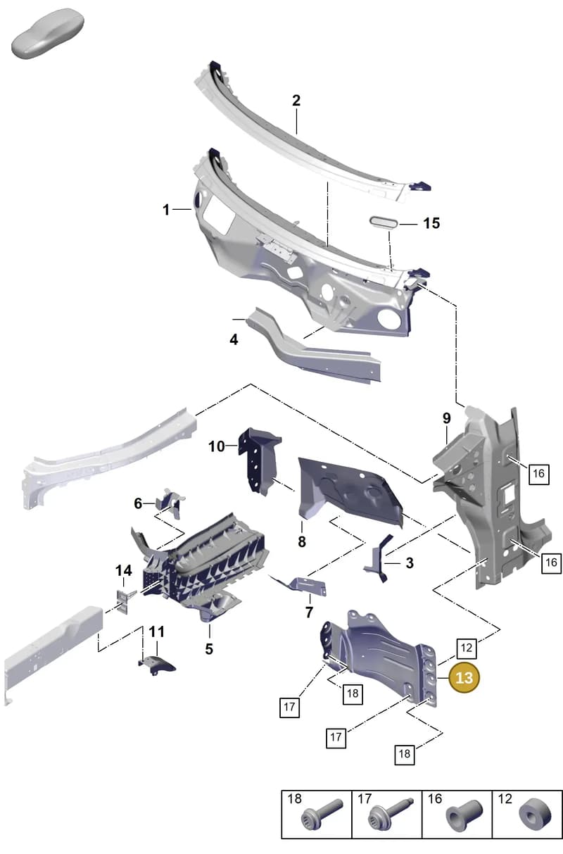 95580359700 — Porsche Cayenne Coupe (2023-2023) diagram p60801100, position 13