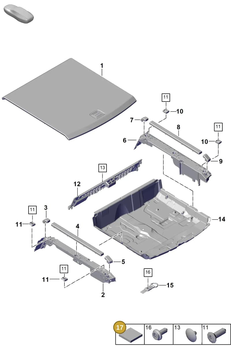 95586345302 — Porsche Cayenne Coupe (2023-2023) diagram p60807550, position 17