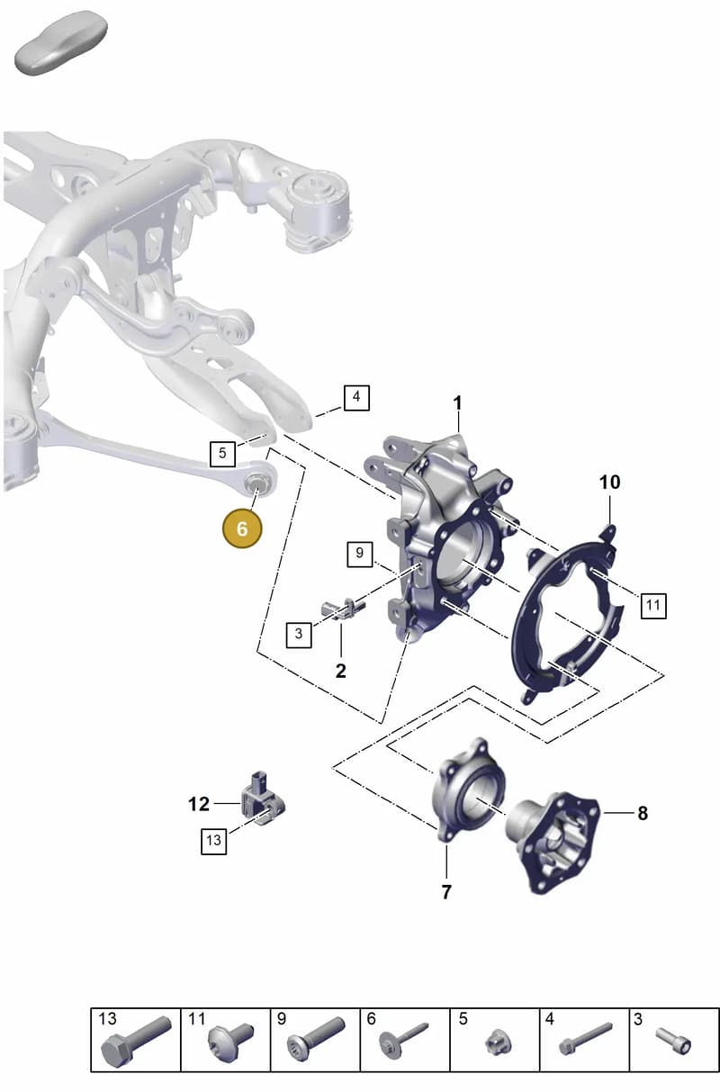 958007096 — Porsche Cayenne Coupe (2023-2023) diagram p60501020, position 6