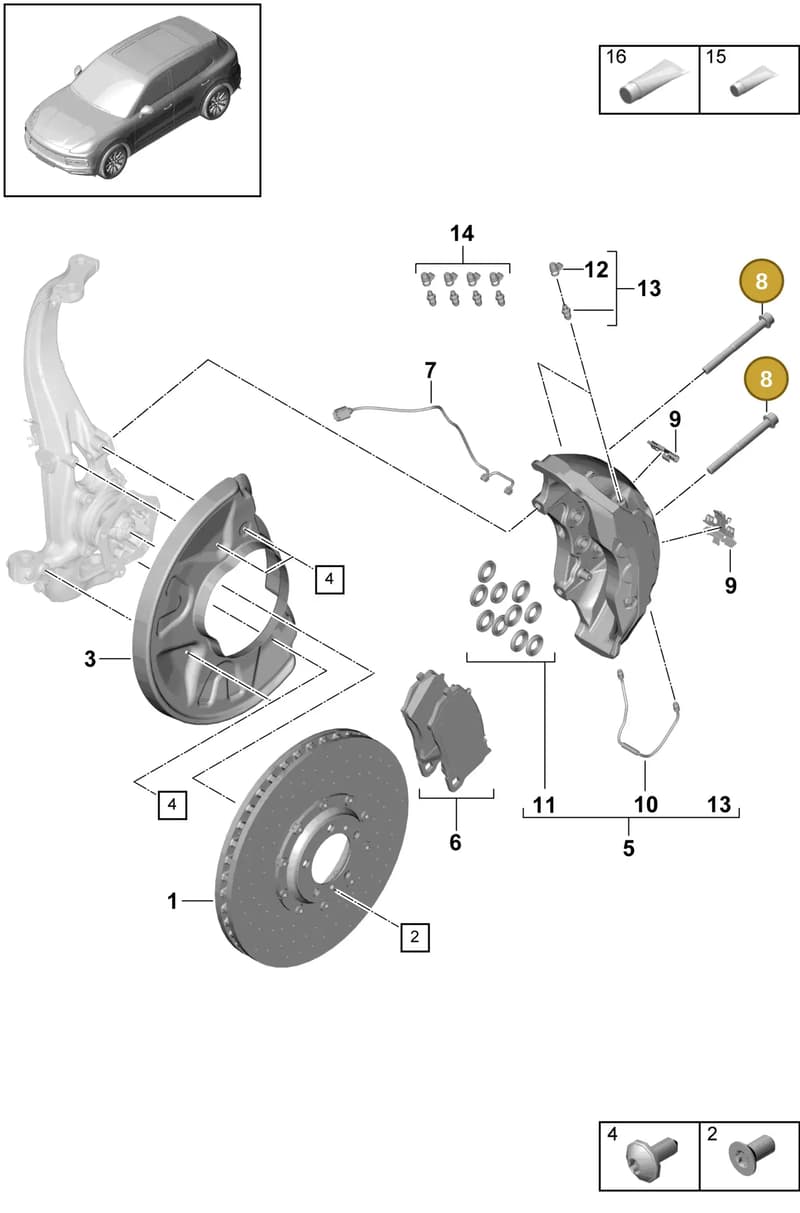95800841100 — Porsche Cayenne (2017-2023) diagram p51602020, position 8