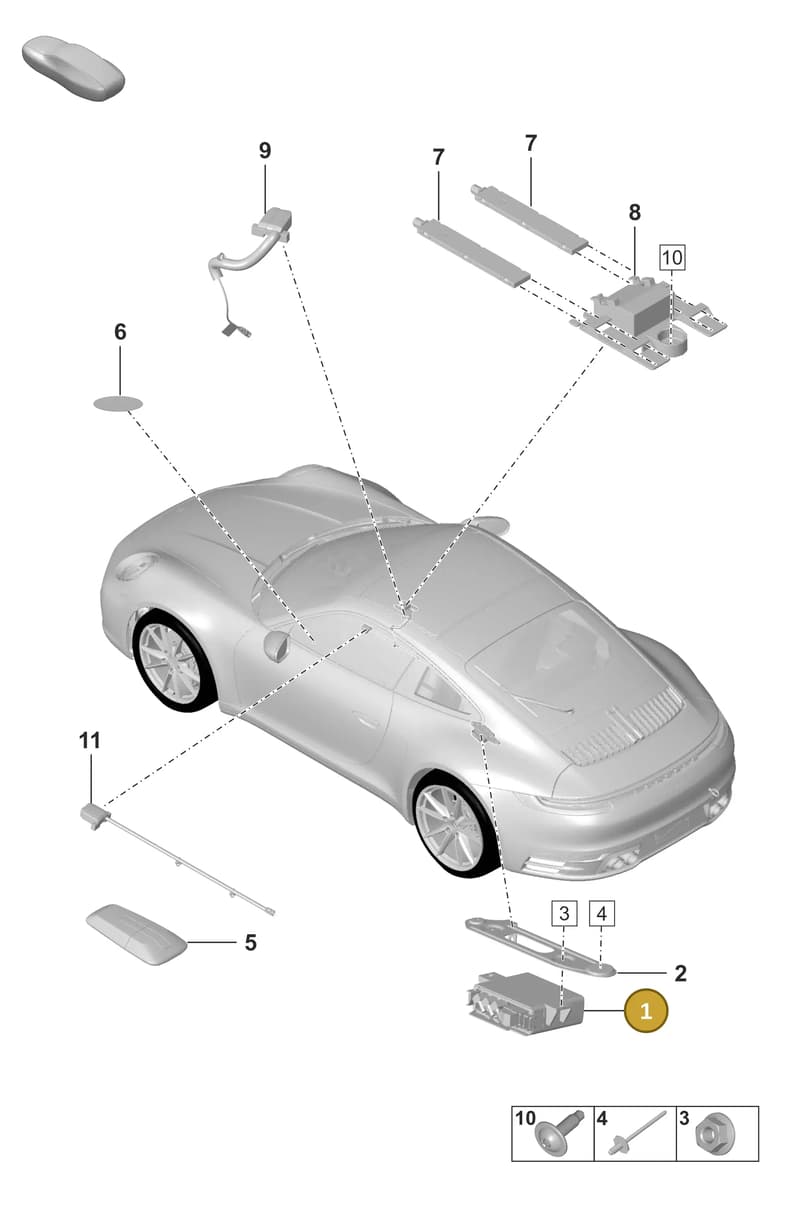 958035620G — Porsche 911 (2018-2024) diagram p53901070, position 1