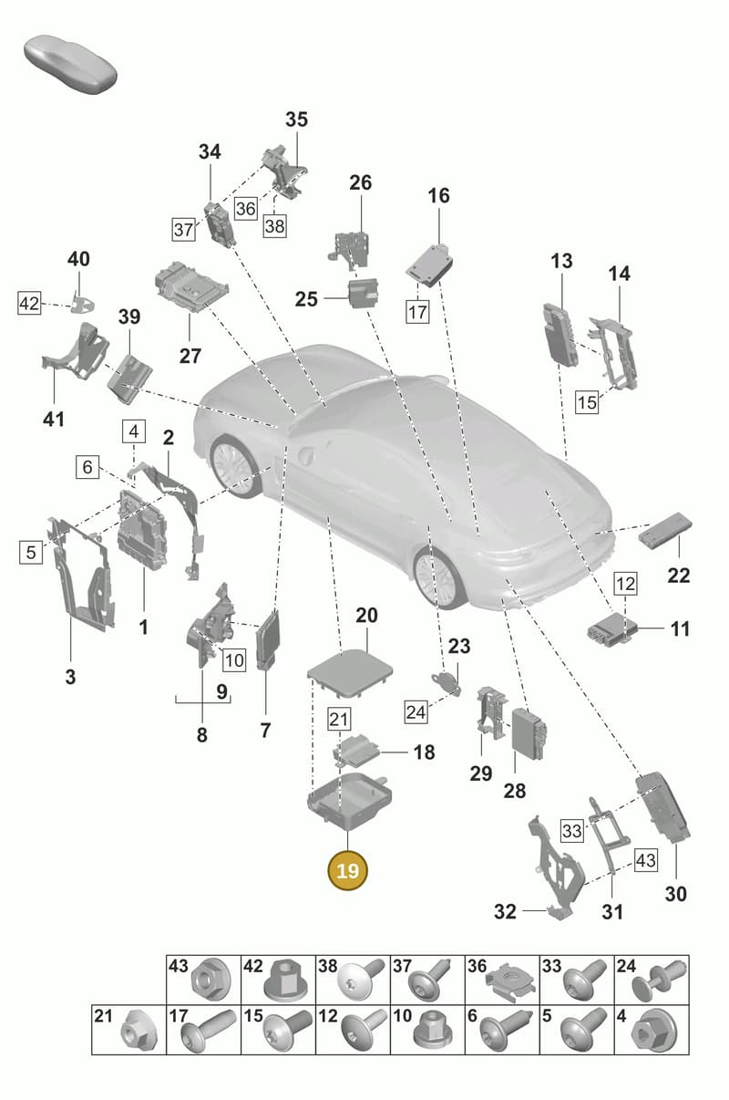 958035620M — Porsche Panamera (2020-2023) diagram p58901003, position 19