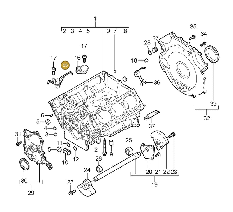 95810101720 — Porsche Cayenne (2007-2010) diagram p31101050, position 15