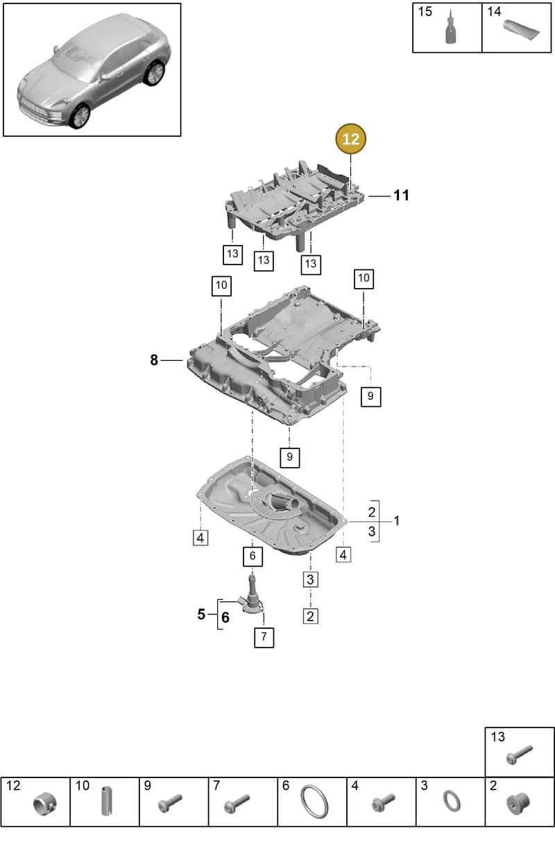 95810113900 — Porsche Macan (2018-2022) diagram p52104050, position 12