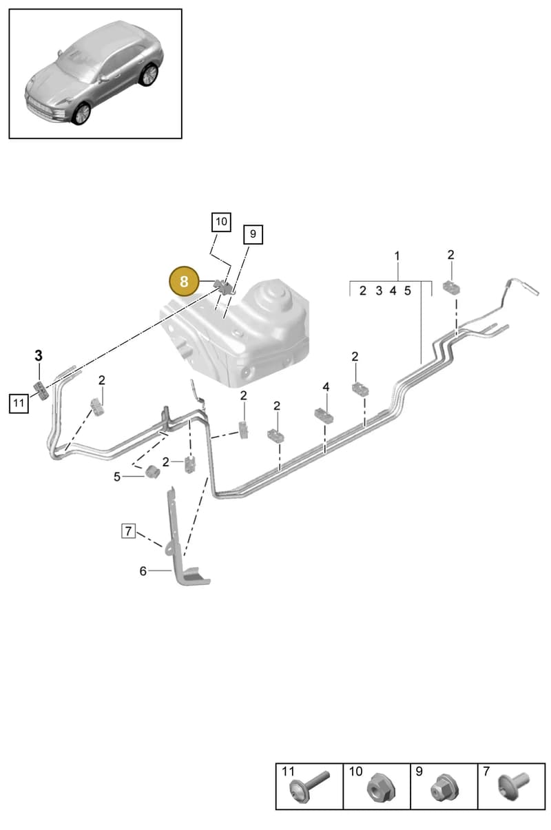95810124301 — Porsche Macan (2018-2022) diagram p52000081, position 8