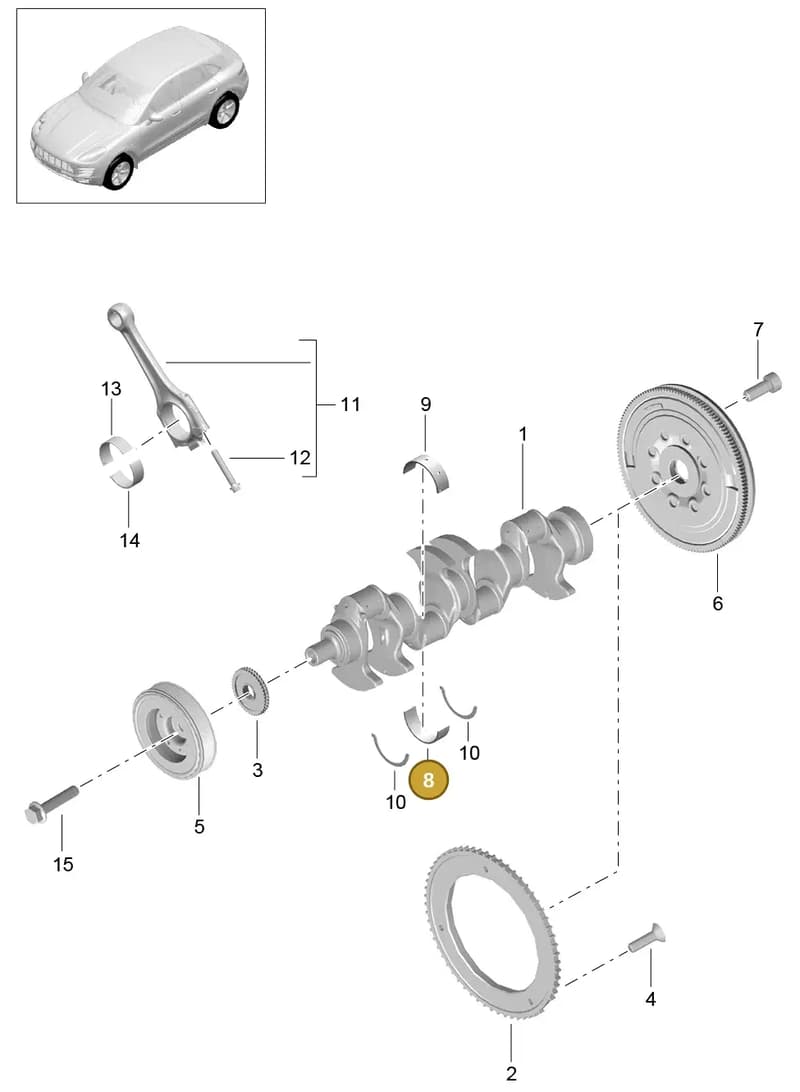 95810124303 — Porsche Macan (2013-2018) diagram p44102020, position 8