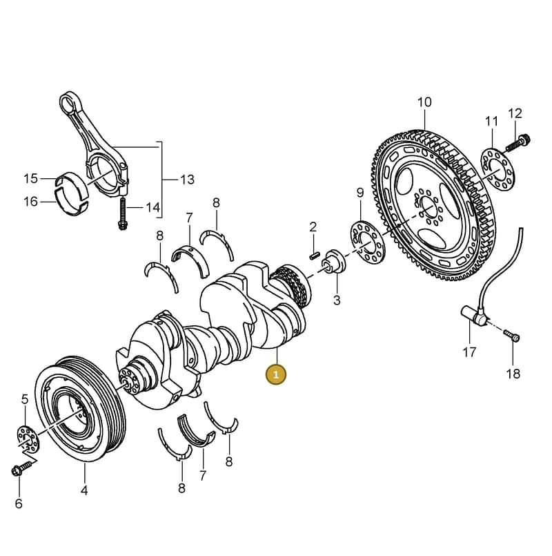 95810201101 — Porsche Cayenne (2007-2010) diagram p31102020, position 1