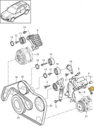 95810225100 Porsche Poly-V-Belt