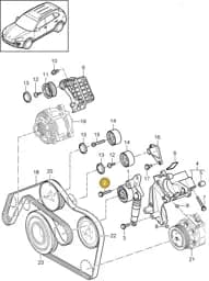 95810236131 Porsche Belt Tensioner Damper