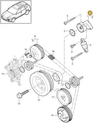 95810236140 Porsche Belt Tensioner Damper
