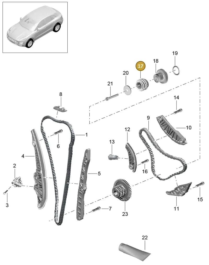95810331900 — Porsche Macan (2013-2018) diagram p44103090, position 17