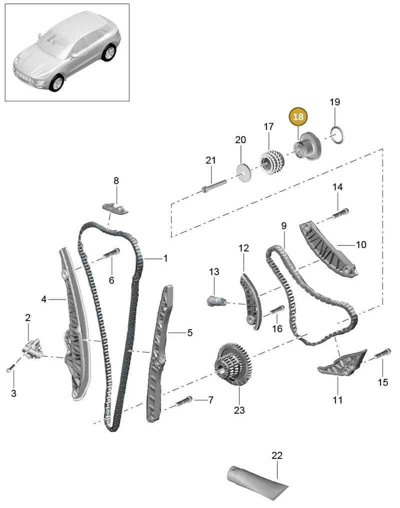 95810355900 — Porsche Macan (2013-2018) diagram p44103090, position 18