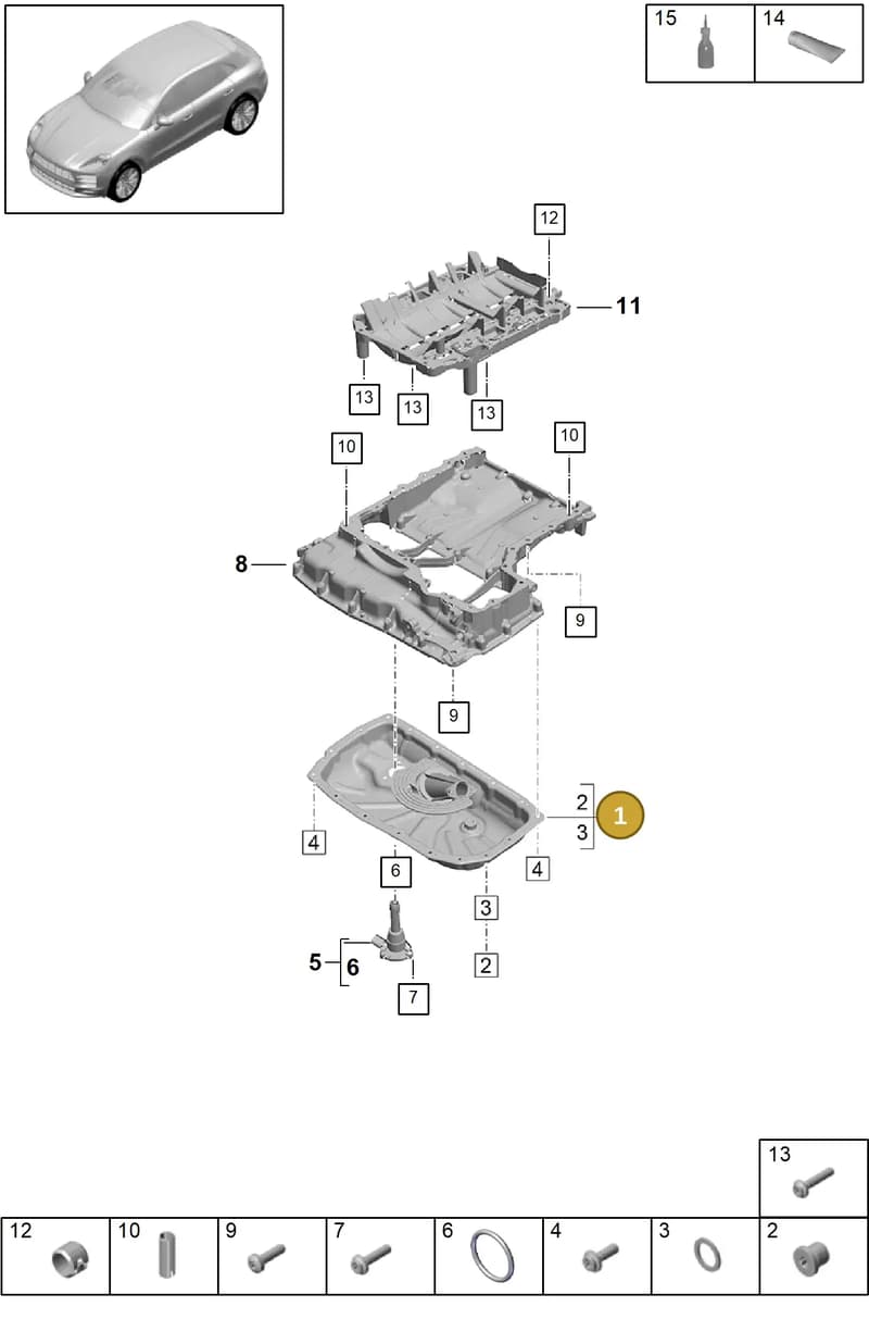 95810360210 — Porsche Macan (2018-2022) diagram p52104050, position 1