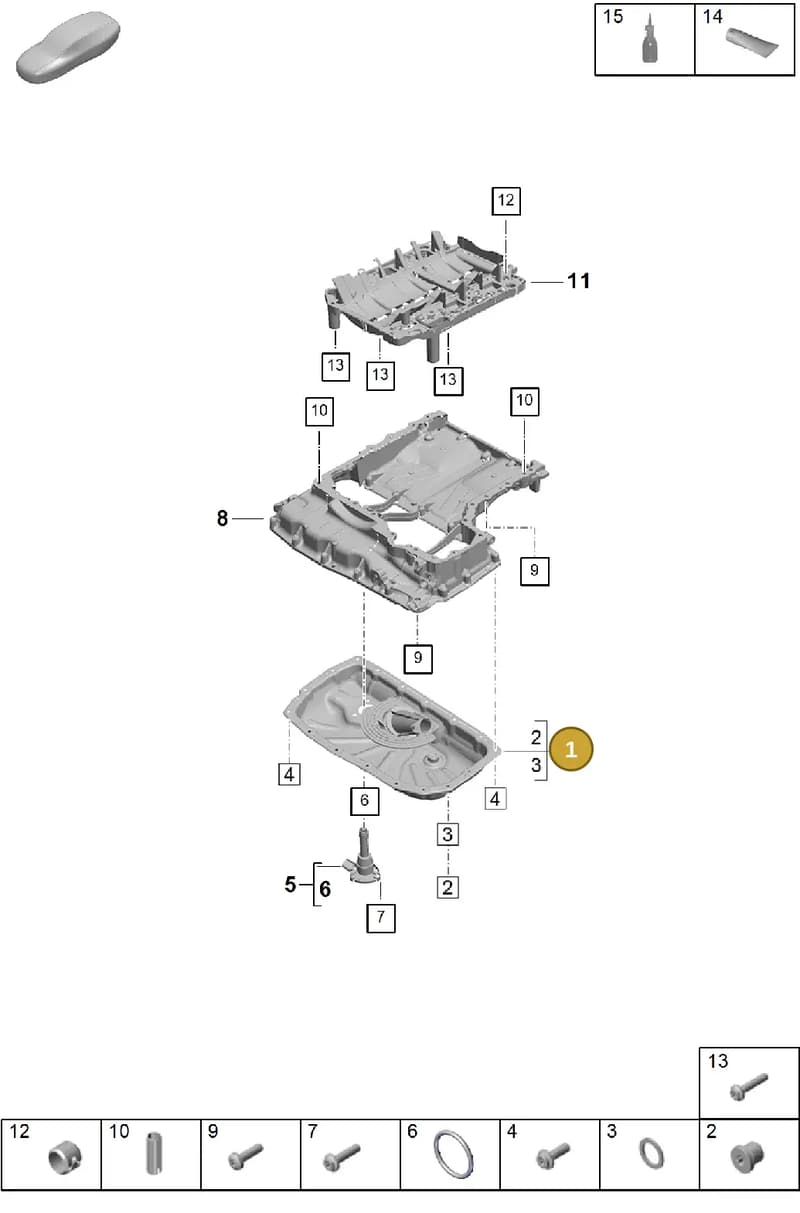 95810360210 — Porsche Cayenne Coupe (2023-2023) diagram p60104110, position 1
