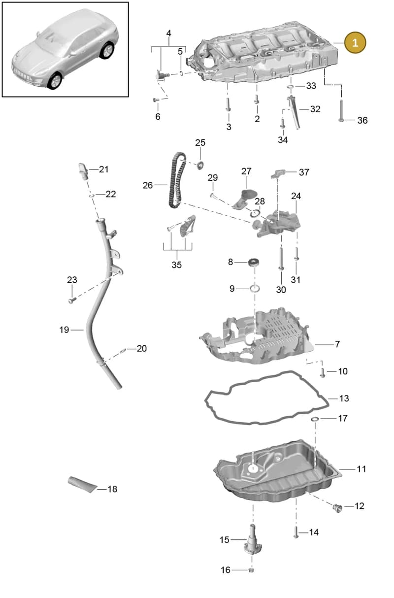 95810360300 — Porsche Macan (2013-2018) diagram p44104080, position 1