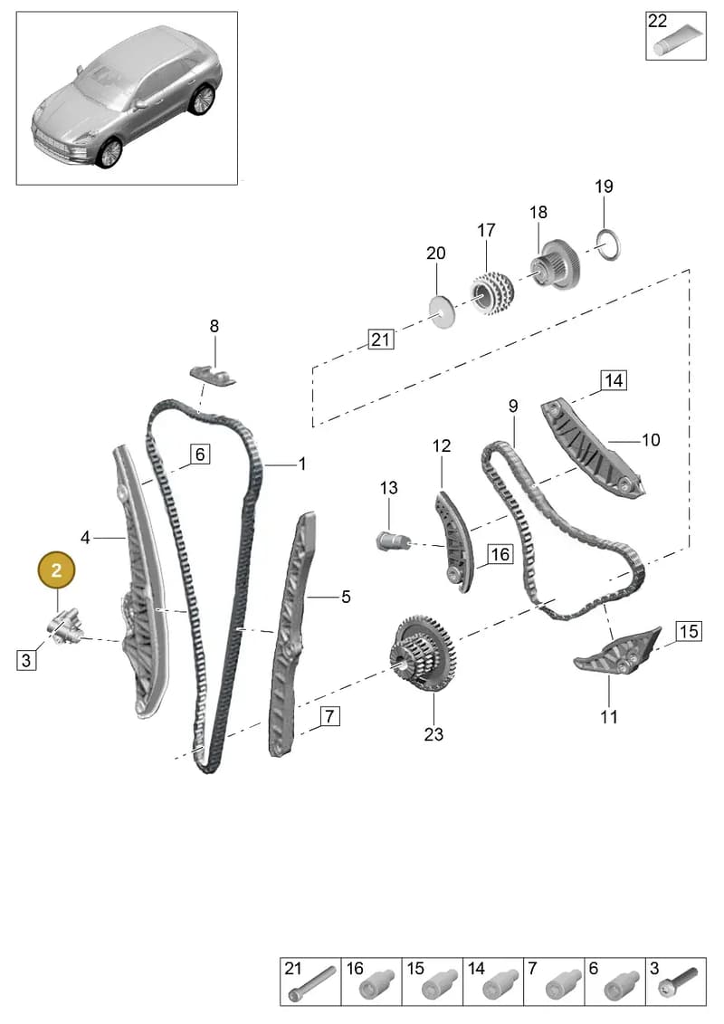 95810380100 — Porsche Macan (2018-2022) diagram p52000100, position 2
