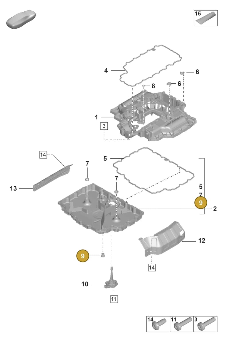 95810380100 — Porsche 911 (2020-2022) diagram p53104050, position 9