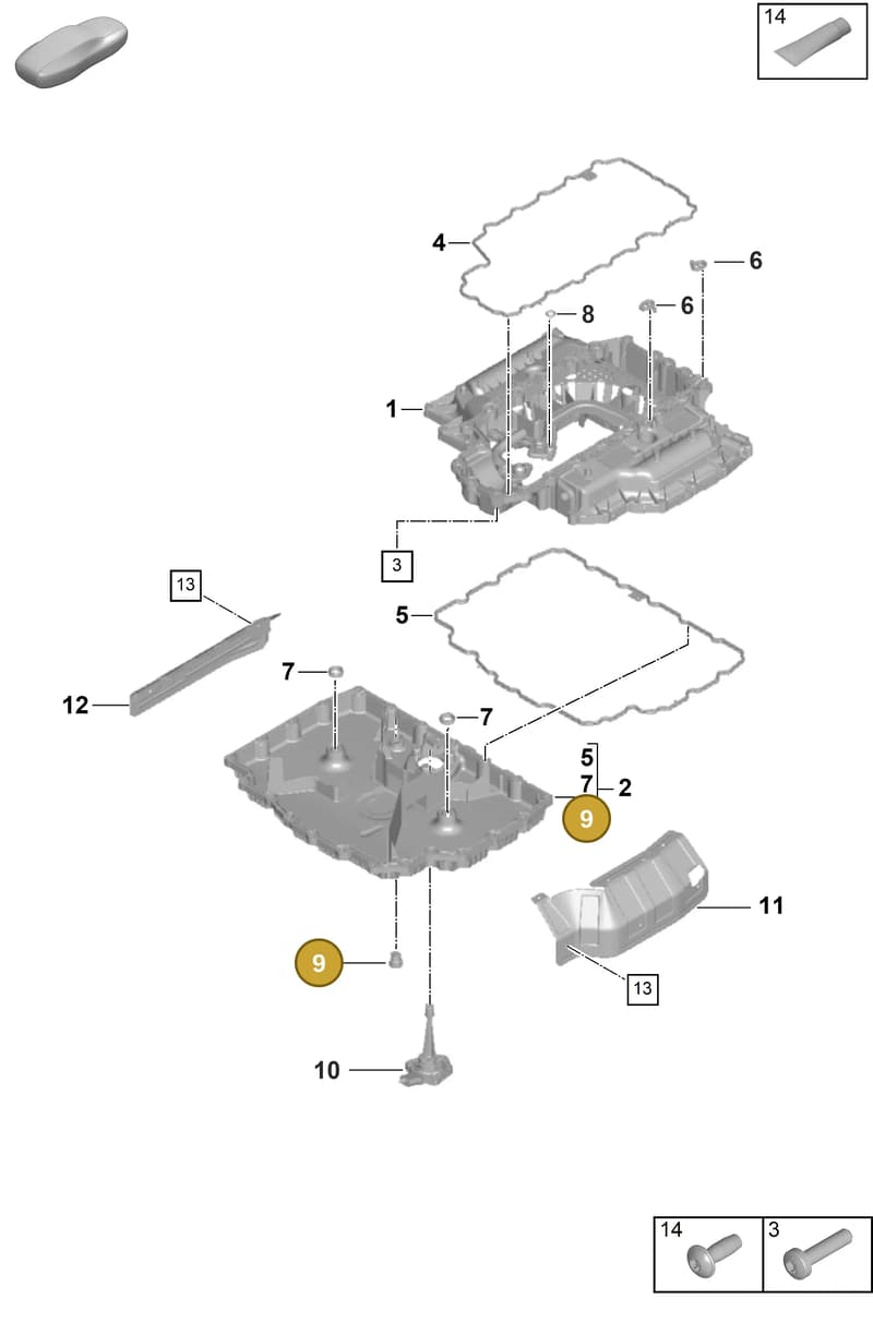 95810380100 — Porsche 911 (2024-2025) diagram p63104050, position 9