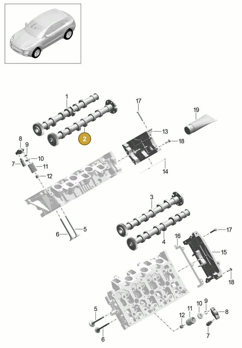 95810504112 — Porsche Macan (2013-2018) diagram p44103050, position 2