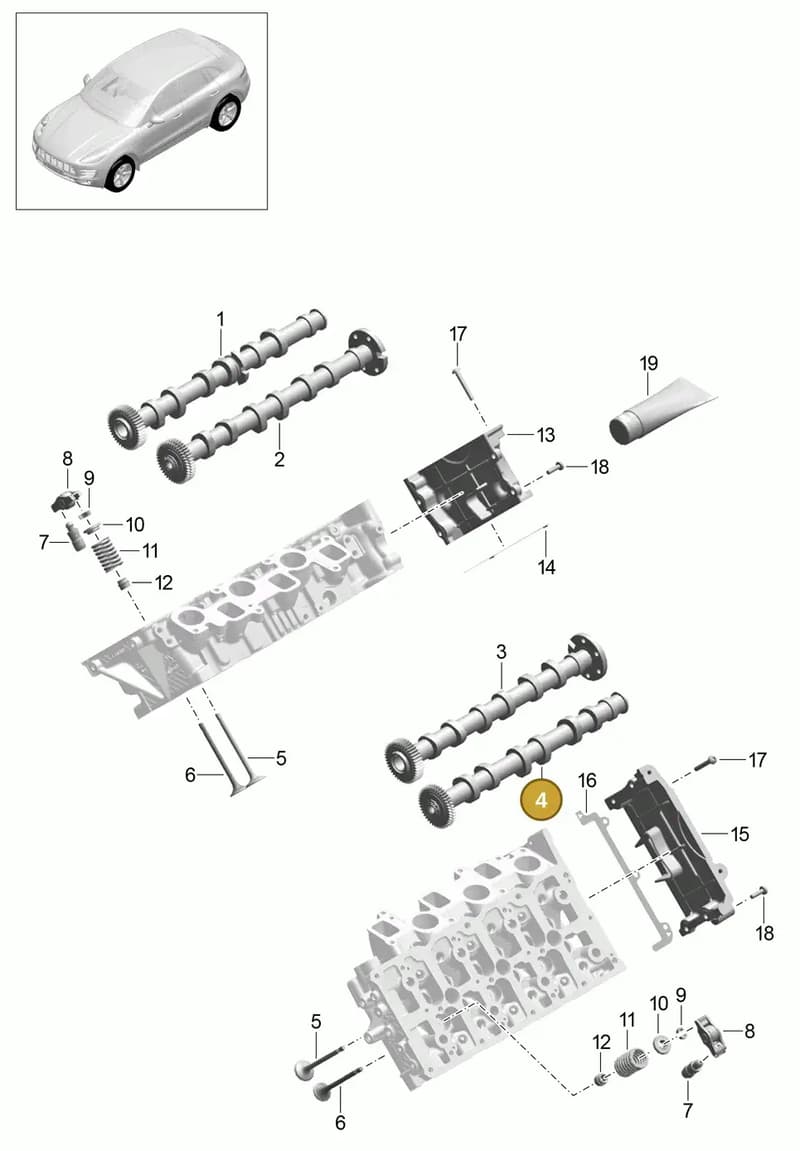 95810504310 — Porsche Macan (2013-2018) diagram p44103050, position 4