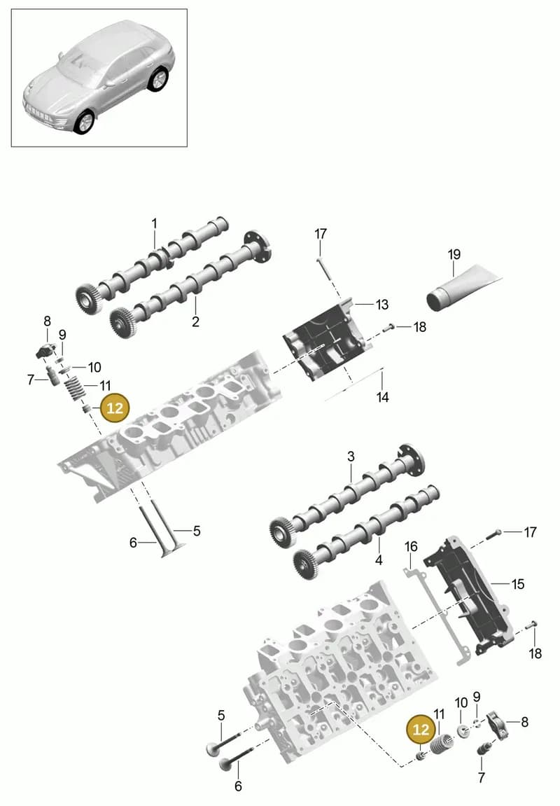 95810511520 — Porsche Macan (2013-2018) diagram p44103050, position 12