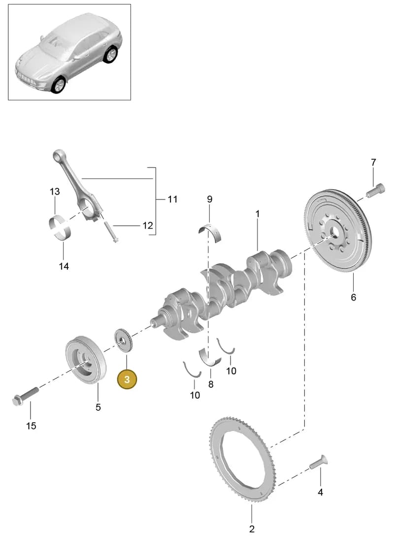 95810520900 — Porsche Macan (2013-2018) diagram p44102020, position 3
