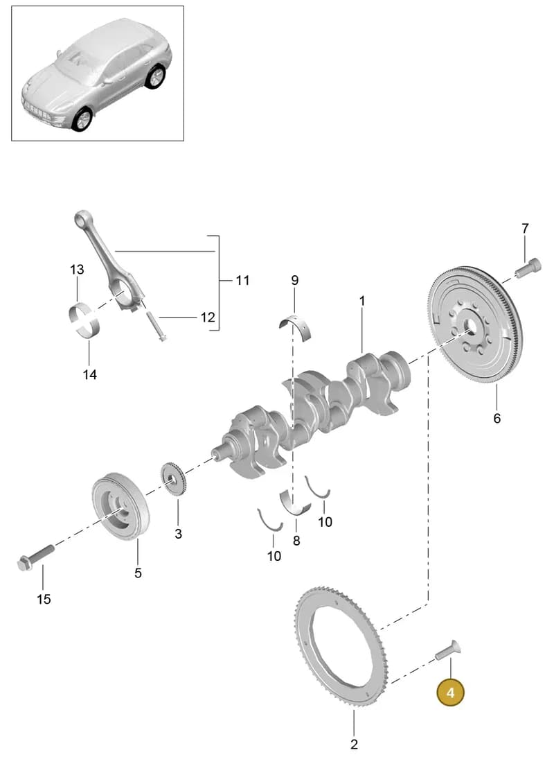 95810522900 — Porsche Macan (2013-2018) diagram p44102020, position 4