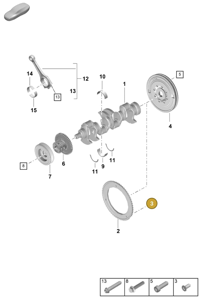 95810522900 — Porsche Cayenne Coupe (2023-2023) diagram p60102000, position 3