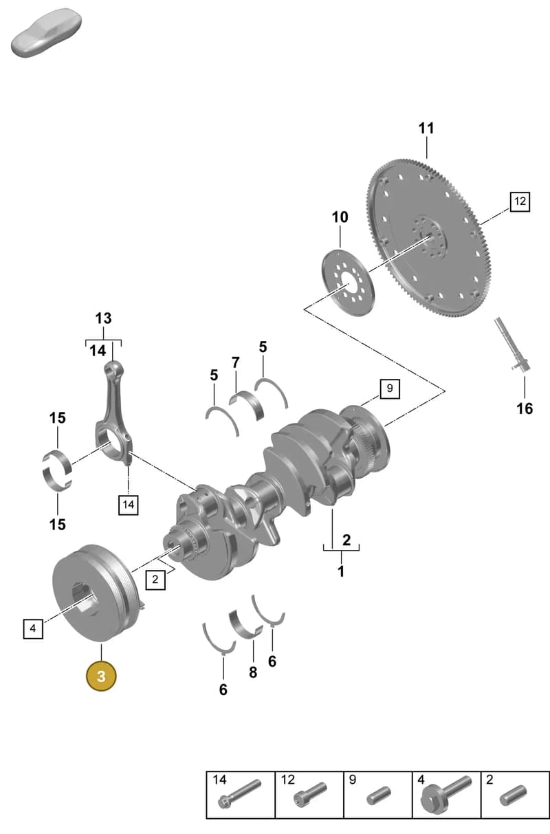 95810525102 — Porsche Cayenne Coupe (2023-2023) diagram p60102020, position 3