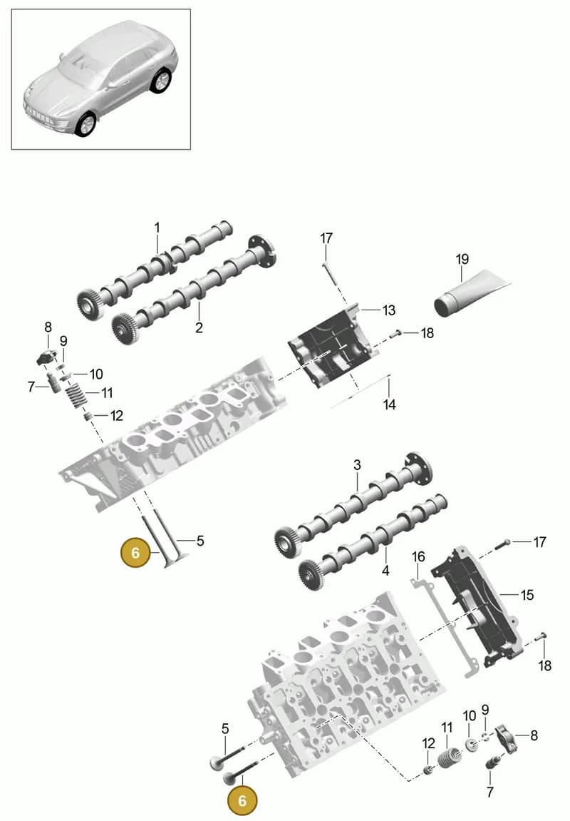95810532230 — Porsche Macan (2013-2018) diagram p44103050, position 6