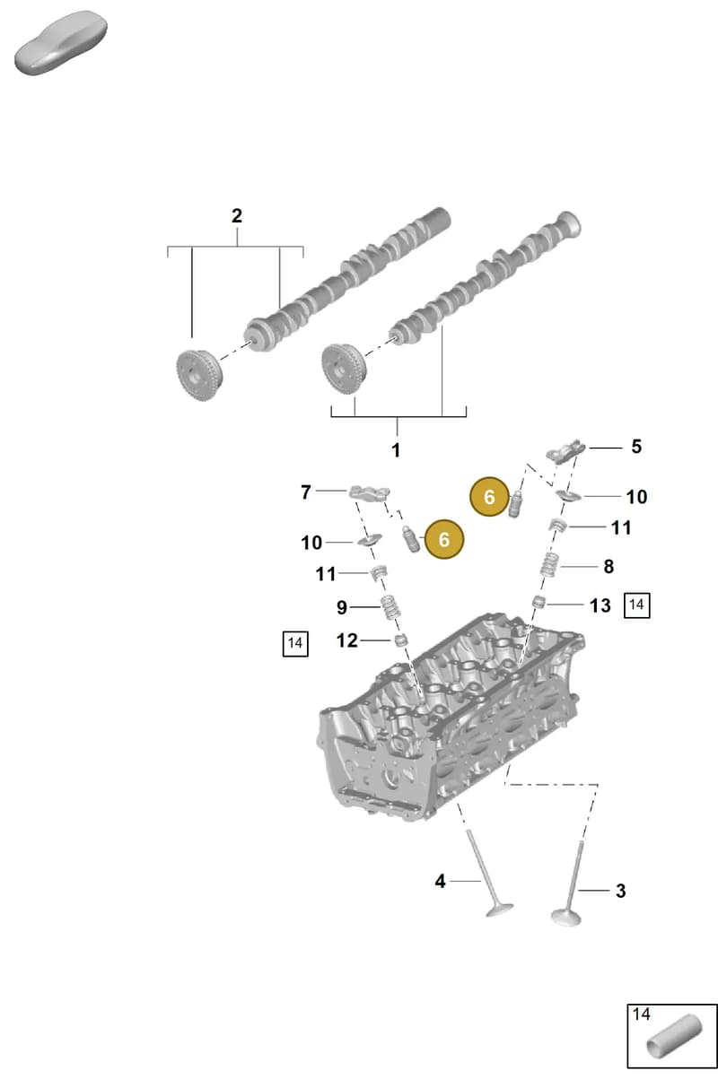 95810542320 — Porsche Cayenne Coupe (2023-2023) diagram p60103100, position 6