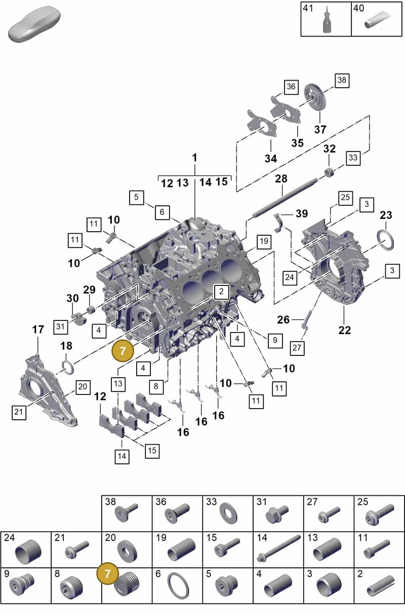 95810559100 — Porsche Cayenne Coupe (2023-2023) diagram p60101110, position 7