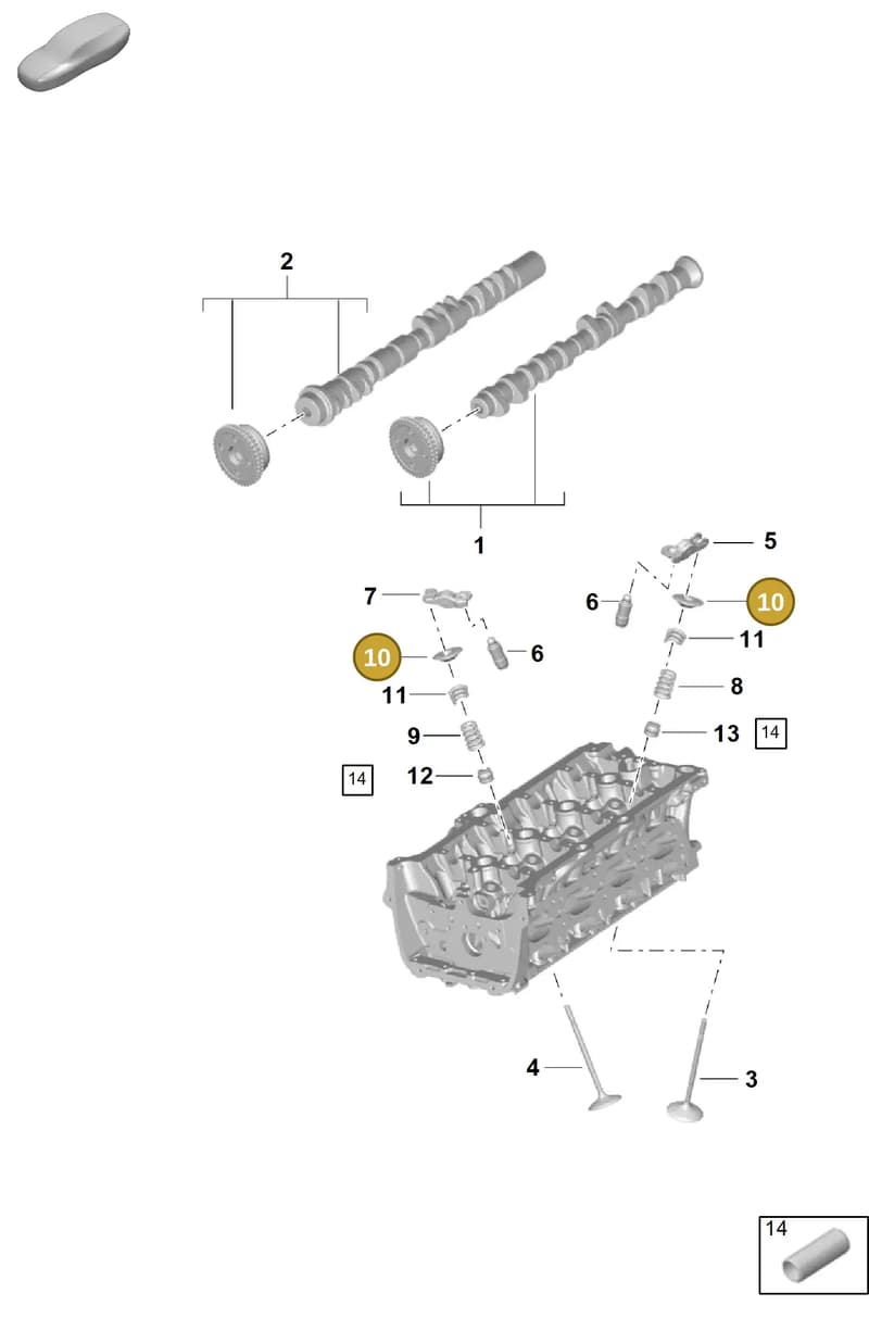 95810564100 — Porsche Cayenne Coupe (2023-2023) diagram p60103100, position 10
