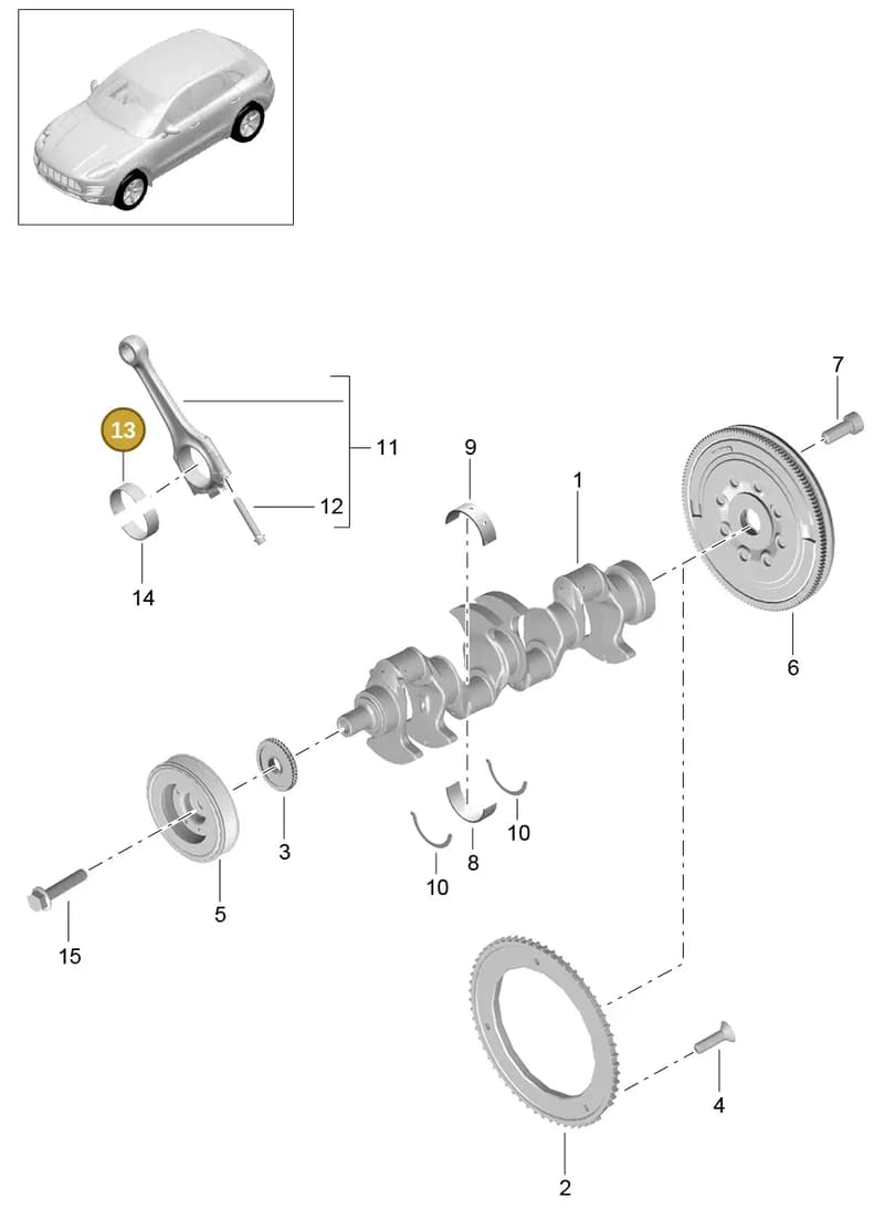 95810570100 — Porsche Macan (2013-2018) diagram p44102020, position 13