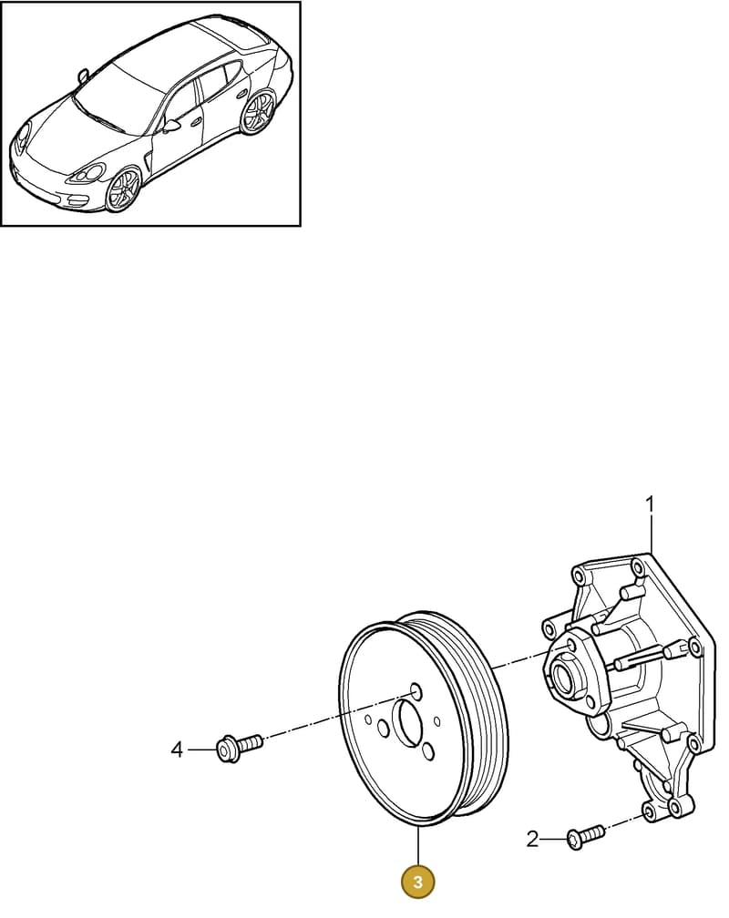 95810609110 — Porsche Panamera (2009-2016) diagram p35105010, position 3