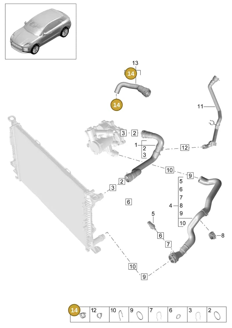 95810651710 — Porsche Macan (2018-2022) diagram p52105320, position 14