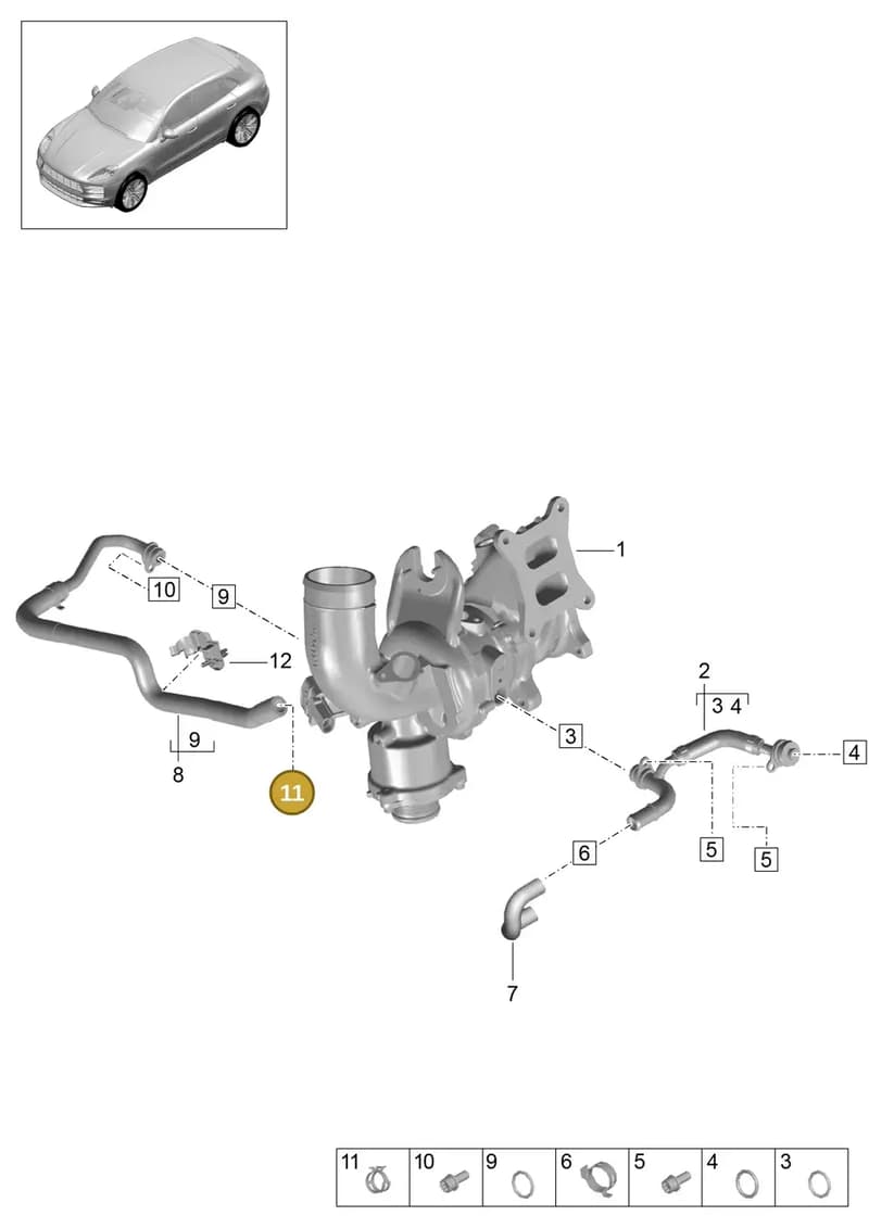 95810651710 — Porsche Macan (2018-2022) diagram p52202120, position 11