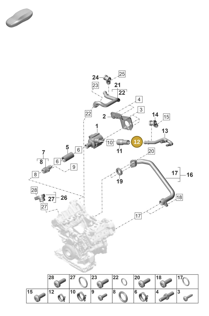 95810651710 — Porsche Panamera (2023-2025) diagram p58105110, position 12