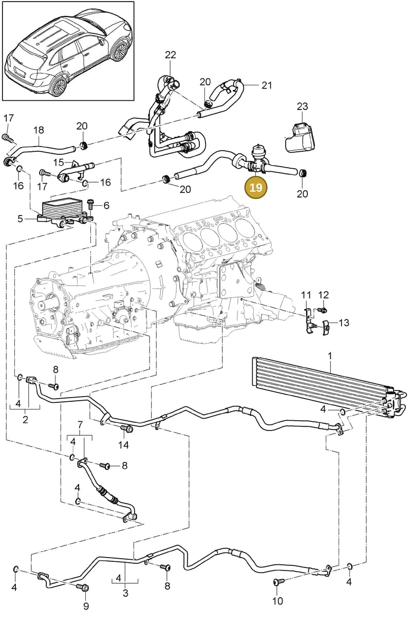 95810654902 — Porsche Cayenne (2010-2018) diagram p37360000, position 19