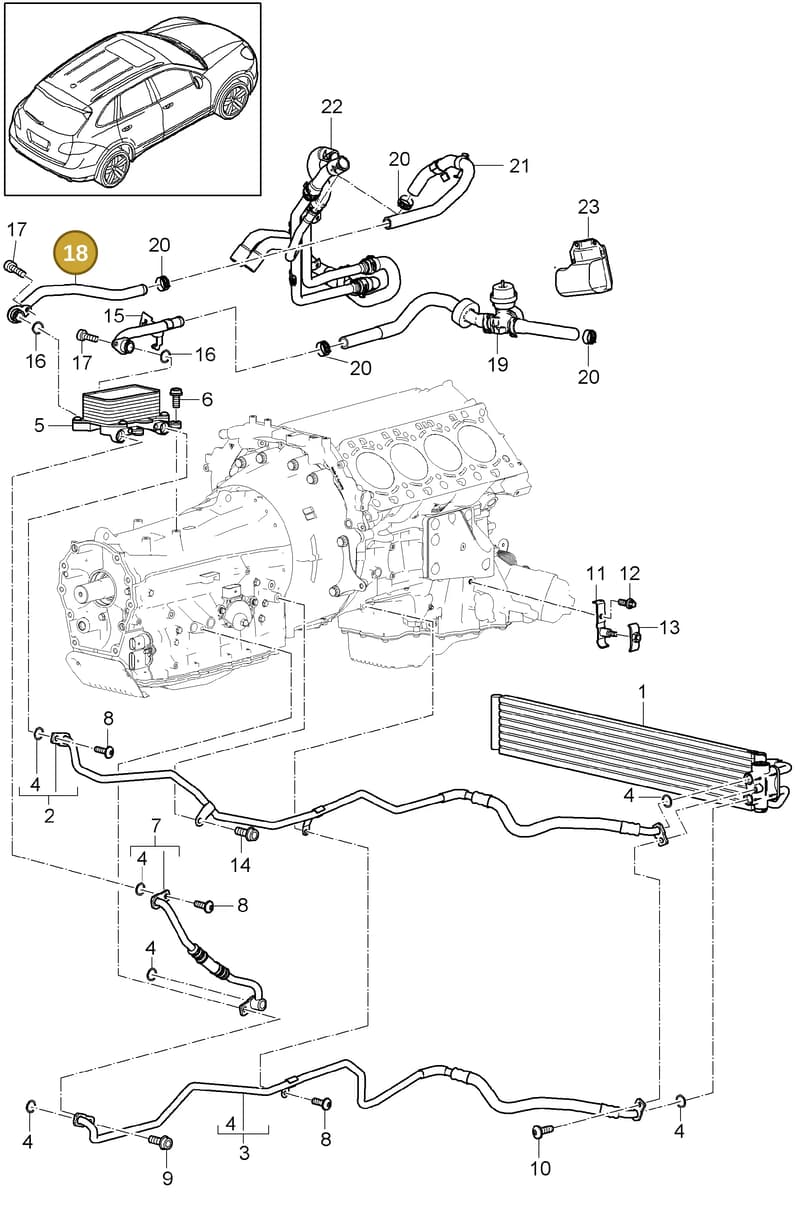 95810656600 — Porsche Cayenne (2010-2018) diagram p37360000, position 18