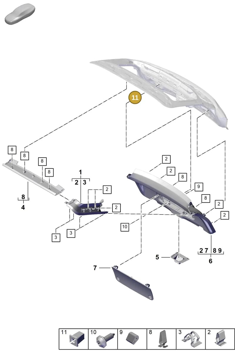 95810657700 — Porsche Cayenne Coupe (2023-2023) diagram p60807400, position 11