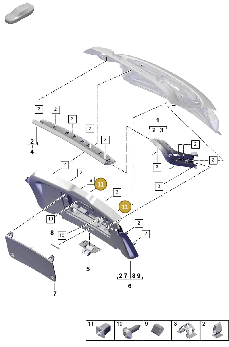 95810657700 — Porsche Cayenne Coupe (2023-2023) diagram p60807350, position 11