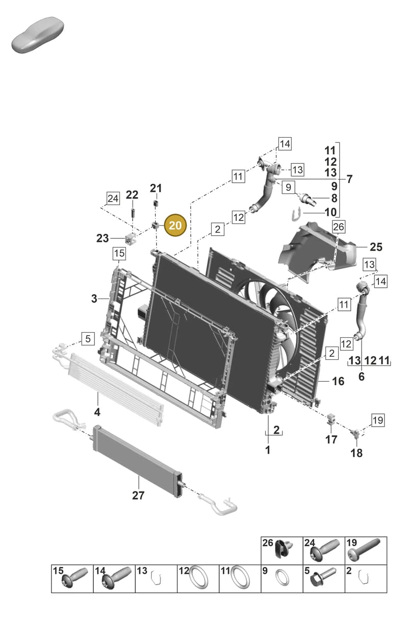 95810665100 — Porsche Panamera (2023-2025) diagram p58105200, position 20