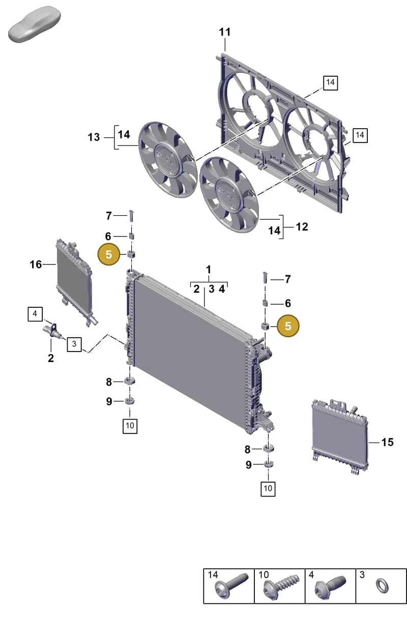 95810665100 — Porsche Cayenne Coupe (2023-2023) diagram p60105250, position 5