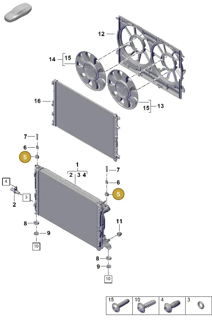 95810665100 — Porsche Cayenne Coupe (2023-2023) diagram p60105220, position 5