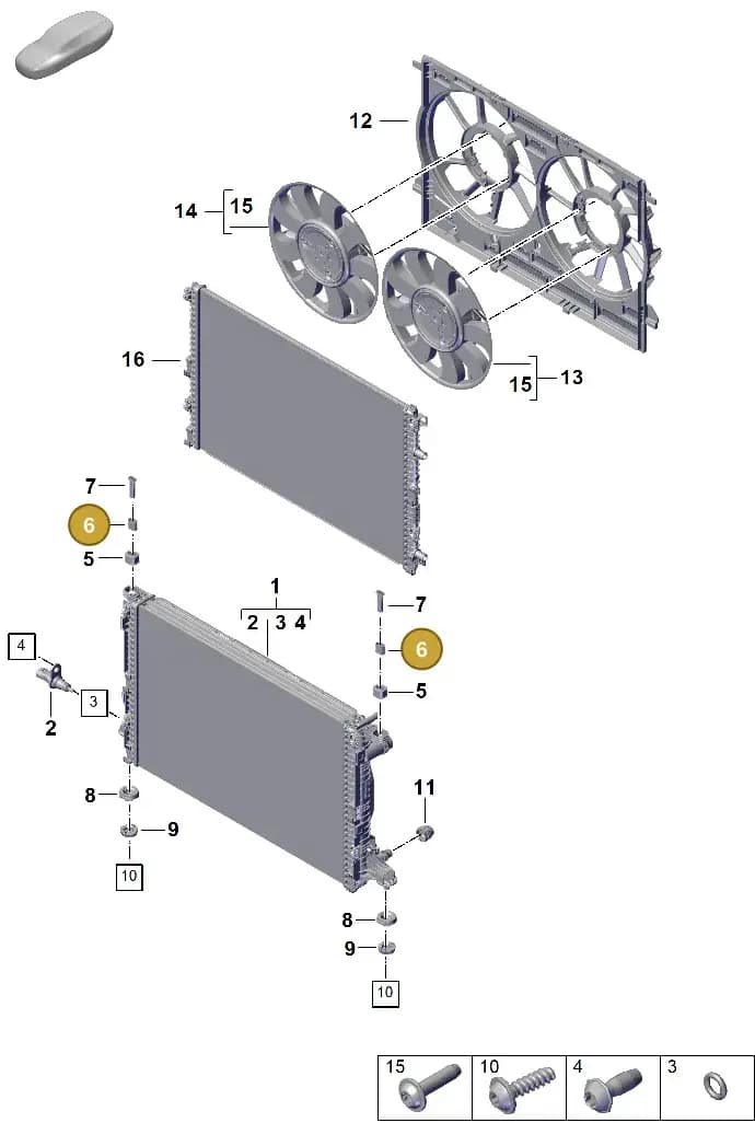 95810666500 — Porsche Cayenne Coupe (2023-2023) diagram p60105220, position 6