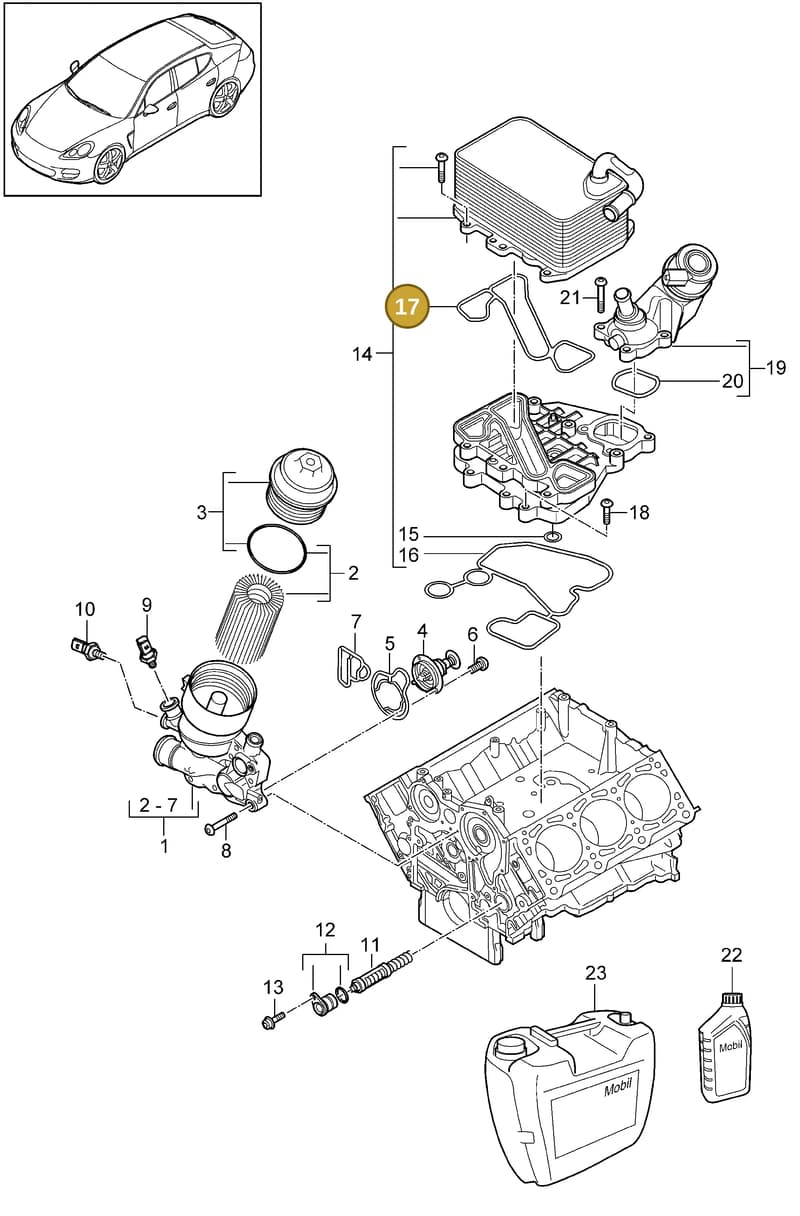 95810717620 — Porsche Panamera (2009-2016) diagram p35104080, position 17