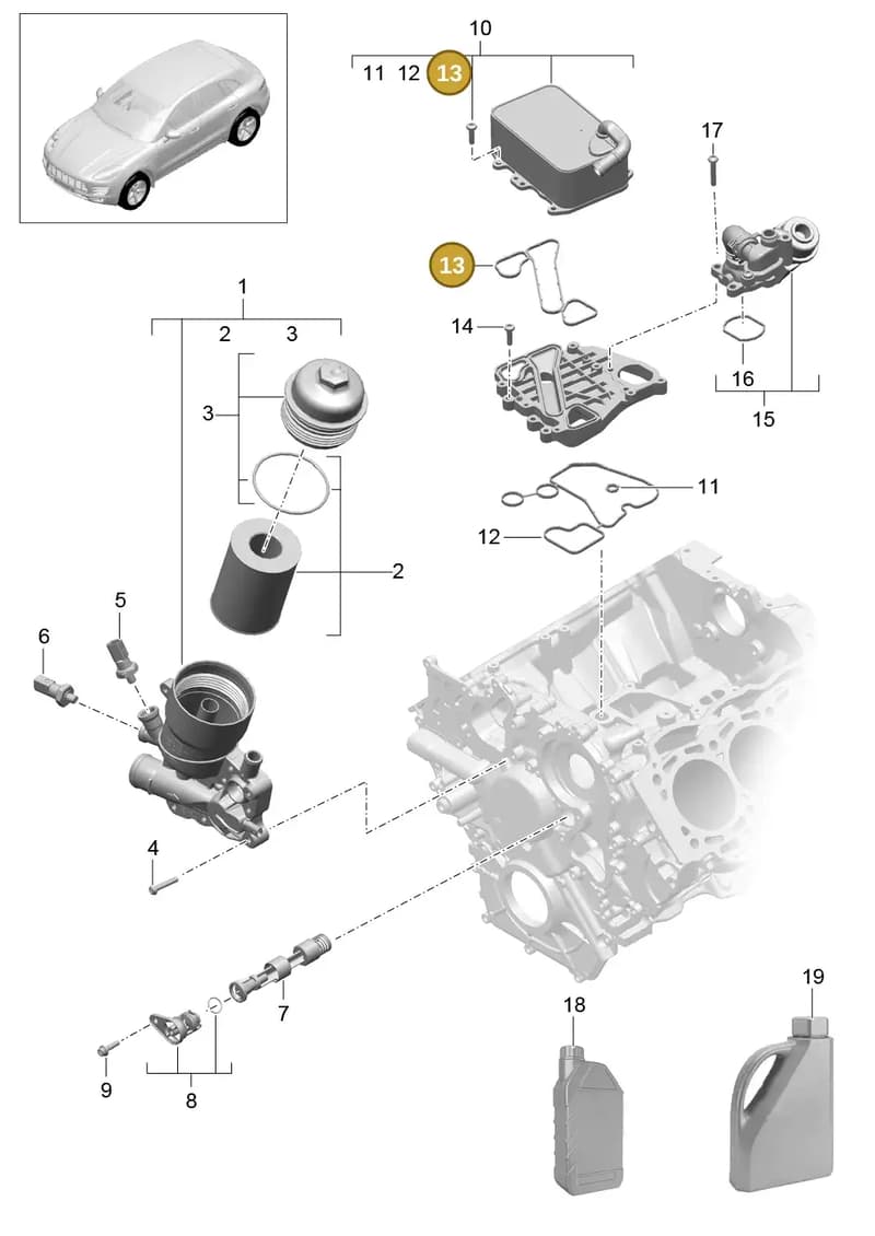 95810717620 — Porsche Macan (2013-2018) diagram p44104070, position 13